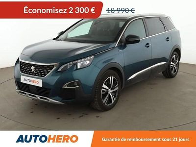 Bleu Occasion 2019 Peugeot 5008 GT-line Monospace | 16 690 € (Prix juste)