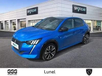 Bleu Occasion 2021 Peugeot e-208 Citadine | 14 470 € (Prix juste)