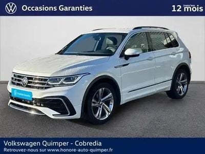 Blanc oryx nacrée Occasion 2021 VW Tiguan R-line SUV | 35 990 € (Prix assez cher)