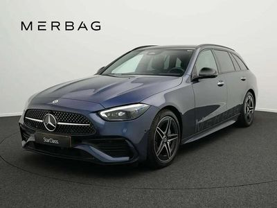 Bleu Occasion 2024 Mercedes C220 AMG line Break | 51 990 €