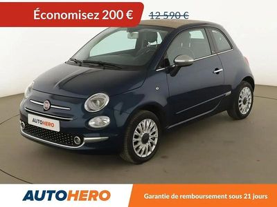 Bleu Occasion 2018 Fiat 500C Lounge Cabriolet | 12 390 € (Prix juste)