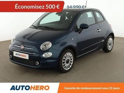 Bleu Occasion 2020 Fiat 500 Lounge Citadine | 14 490 € (Bon prix)