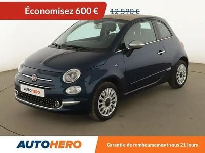 Bleu Occasion 2018 Fiat 500C Lounge Cabriolet | 11 990 € (Prix juste)
