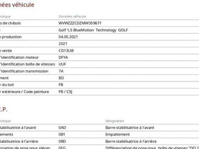 Occasion 2021 VW Golf VIII Business Berline | 21 990 € (Prix cher)