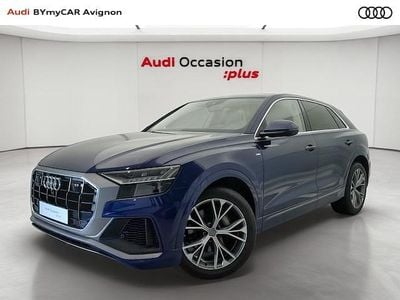 Bleu navarre métallisé Occasion 2019 Audi Q8 S-Line SUV | 57 990 € (Prix assez cher)