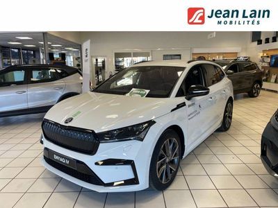 occasion Skoda Enyaq iV ENYAQ 2022 - Blanc Métallisée -80 Sportline Pack Max