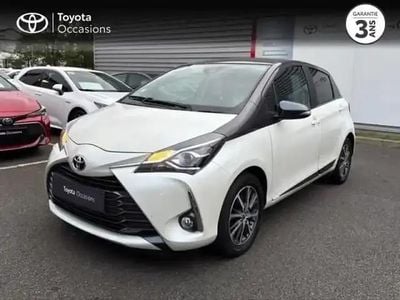 Blanc nacré biton toit gris atlas Occasion 2019 Toyota Yaris Design Berline | 14 990 €