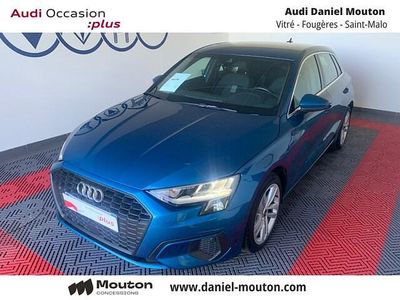 Bleu atoll métallisé Occasion 2022 Audi A3 Design | 20 900 € (Bon prix)