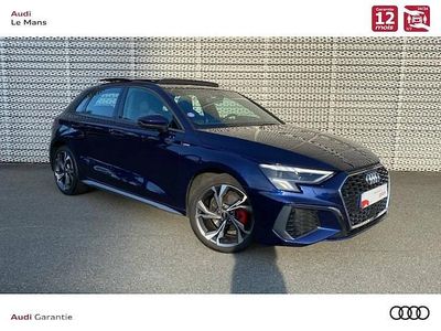 Bleu navarre métallisé Occasion 2022 Audi A3 S-Line | 31 490 € (Prix assez cher)