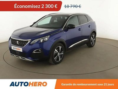 Bleu Occasion 2018 Peugeot 3008 GT-line SUV | 16 490 € (Prix juste)