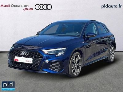 Bleu navarre métallisé Occasion 2024 Audi A3 Sportback e-tron S-Line Citadine | 36 900 € (Prix assez cher)