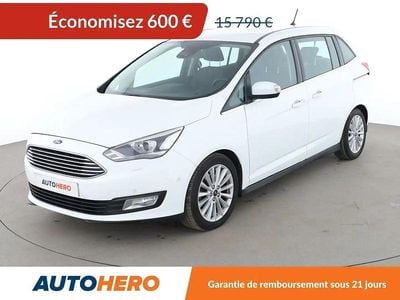 Blanc Occasion 2018 Ford Grand C-Max Titanium Monospace | 15 190 € (Prix juste)