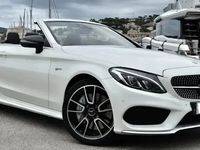 occasion Mercedes C43 AMG Classe C Magnifique MercedesAmg Cabriolet W205 4matic 3.0 V6 Bi-turbo 367ch 9g Tronic + De 25ke D'options Blanc Designo Ils Carbone Echap. Sport Camera Bu