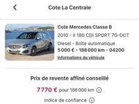 Occasion Mercedes B180 109 ch (80 kW) 2010 Monospace