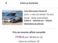 Occasion Mercedes B180 109 ch (80 kW) 2010 Monospace