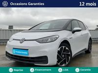 Occasion VW ID.3 Active 150 kW (204 ch) 2022 Blanc glacier métal/toit/hayon noir Citadine