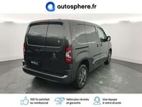 occasion Peugeot Partner M 650kg BlueHDi 100ch S&S Cabine Multiflex 3 places Pack Asphalt Connect