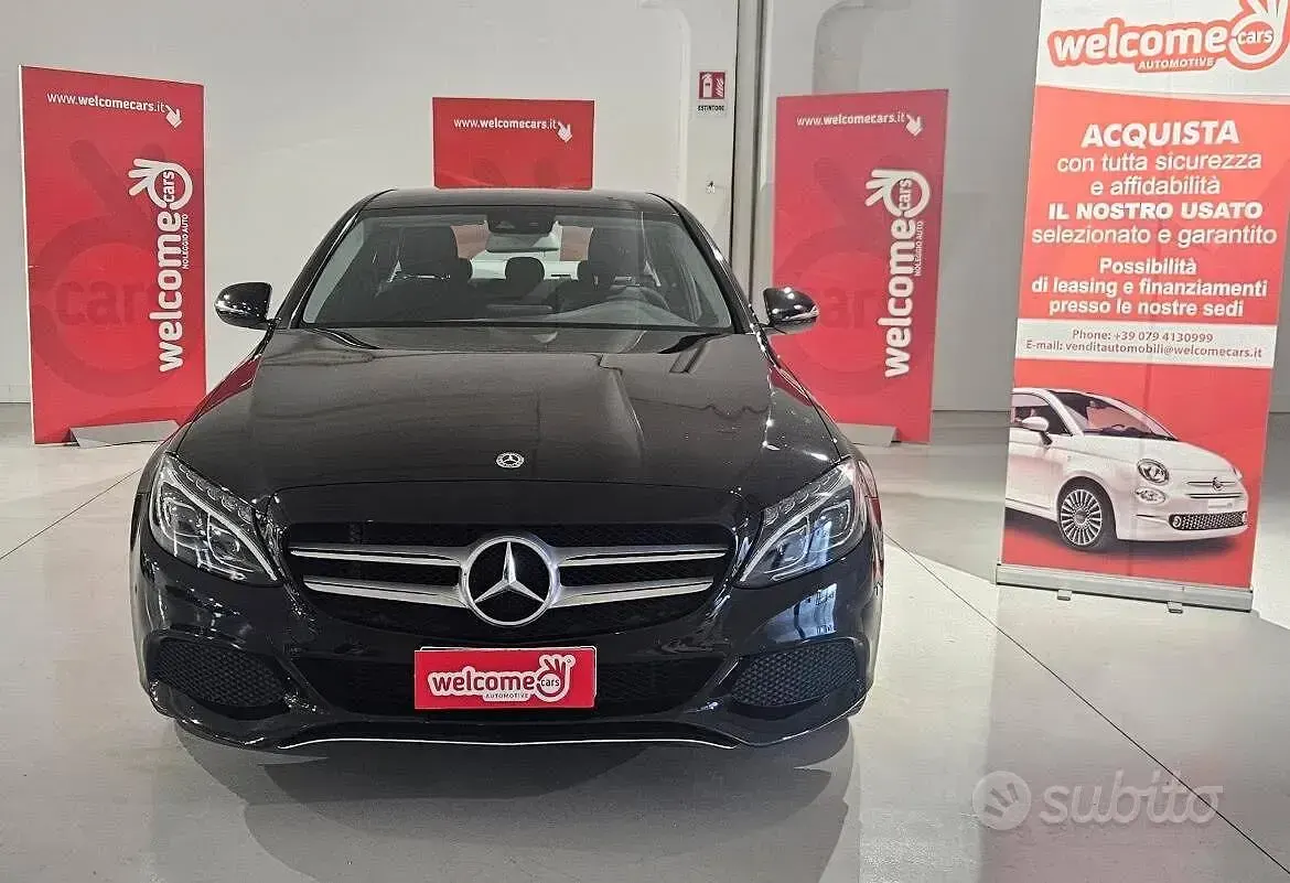 Usata Mercedes C200 Business 136 CV (100 kW) 2018 Nero Berlina