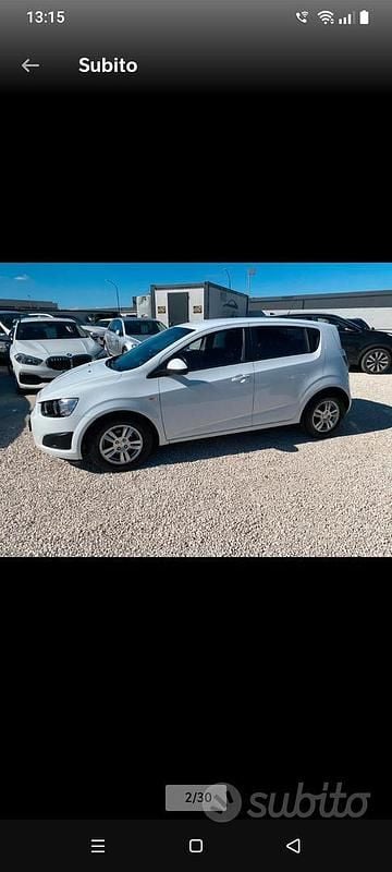 Usata Chevrolet Aveo 86 CV (63 kW) 2011 Bianco Berlina