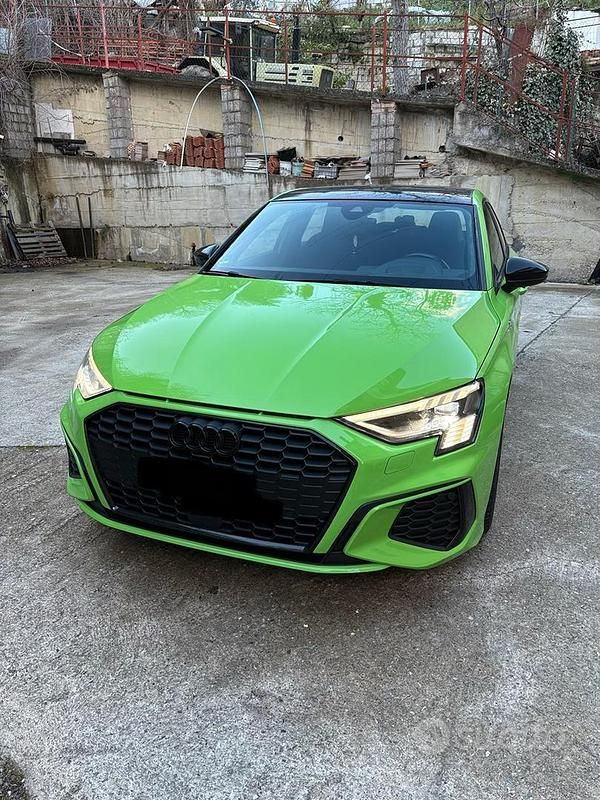 Usata Audi A3 Black Edition 2020 Verde Berlina