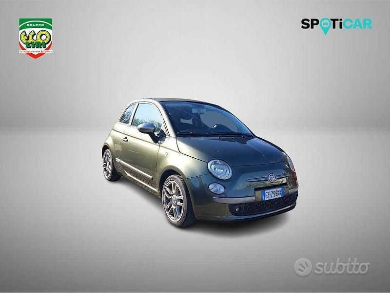 Usata Fiat 500C Lounge 95 CV (69 kW) 2010 Verde Cabrio