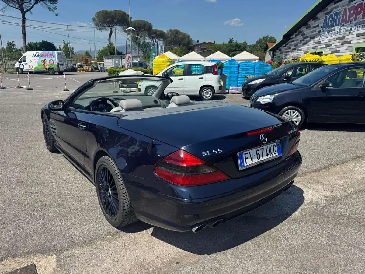 Usata Mercedes SL55 AMG AMG 500 CV (367 kW) 2003 Blu/azzurro Cabrio