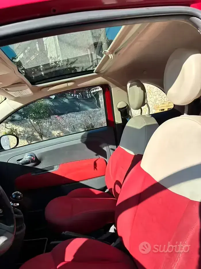 Usata Fiat 500 69 CV (50 kW) 2009 Rosso Cabrio