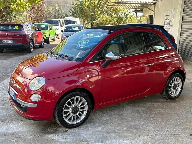 Usata Fiat 500C Lounge 75 CV (55 kW) 2010 Rosso Cabrio