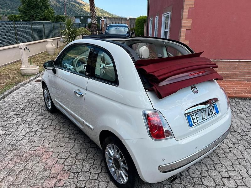 Usata Fiat 500C Lounge 75 CV (55 kW) 2010 Bianco Cabrio