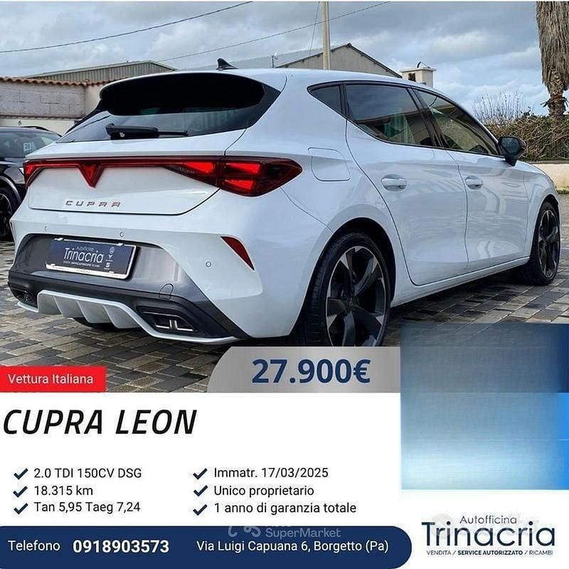 Usata Cupra Leon 150 CV (110 kW) 2025 Bianco Berlina