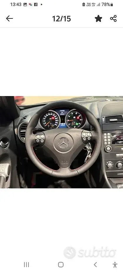 Usata Mercedes SLK200 192 CV (141 kW) 2007 Nero Cabrio