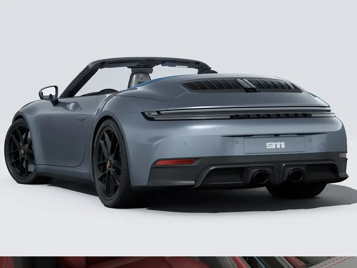 Nuova Porsche 911 Carrera GTS 2026 Grigio vanadio metallizzato/capote blu Cabrio