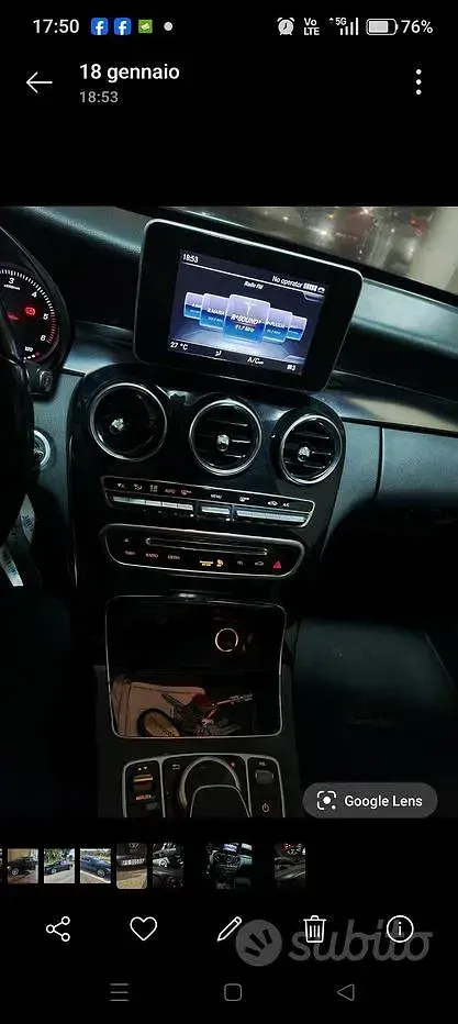 Usata Mercedes C180 116 CV (85 kW) 2015 Nero Berlina