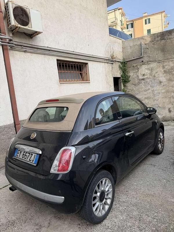 Usata Fiat 500C Lounge 75 CV (55 kW) 2010 Nero Cabrio