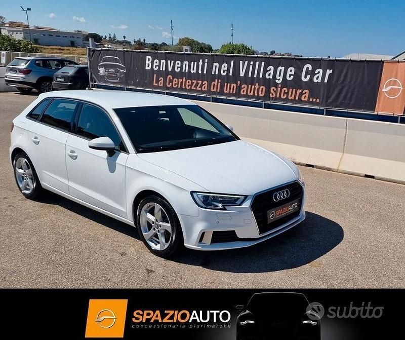 Usata Audi A3 Sport 116 CV (85 kW) 2018 Bianco Berlina