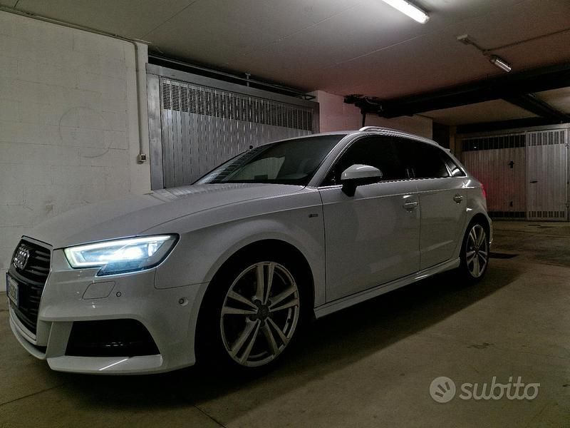 Usata Audi A3 S-Line 116 CV (85 kW) 2019 Bianco Berlina