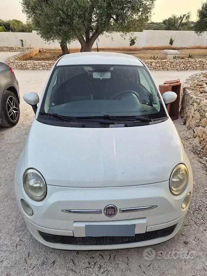 Usata Fiat 500 75 CV (55 kW) 2009 Bianco Cabrio