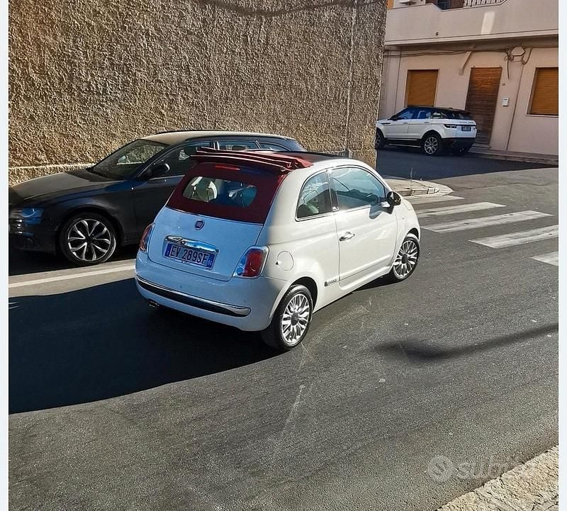 Usata Fiat 500 Lounge 69 CV (50 kW) 2014 Bianco Cabrio