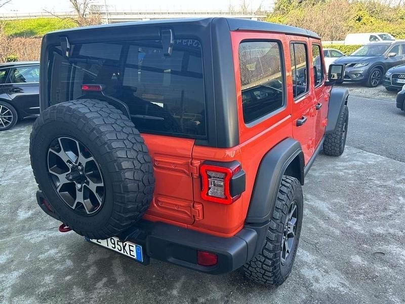 Usata Jeep Wrangler Unlimited Rubicon 200 CV (147 kW) 2019 Arancione SUV