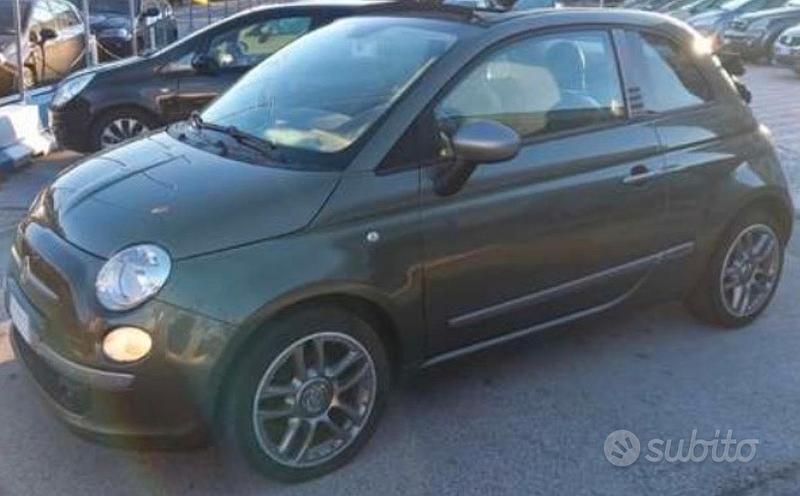 Usata Fiat 500C 95 CV (69 kW) 2010 Verde Cabrio
