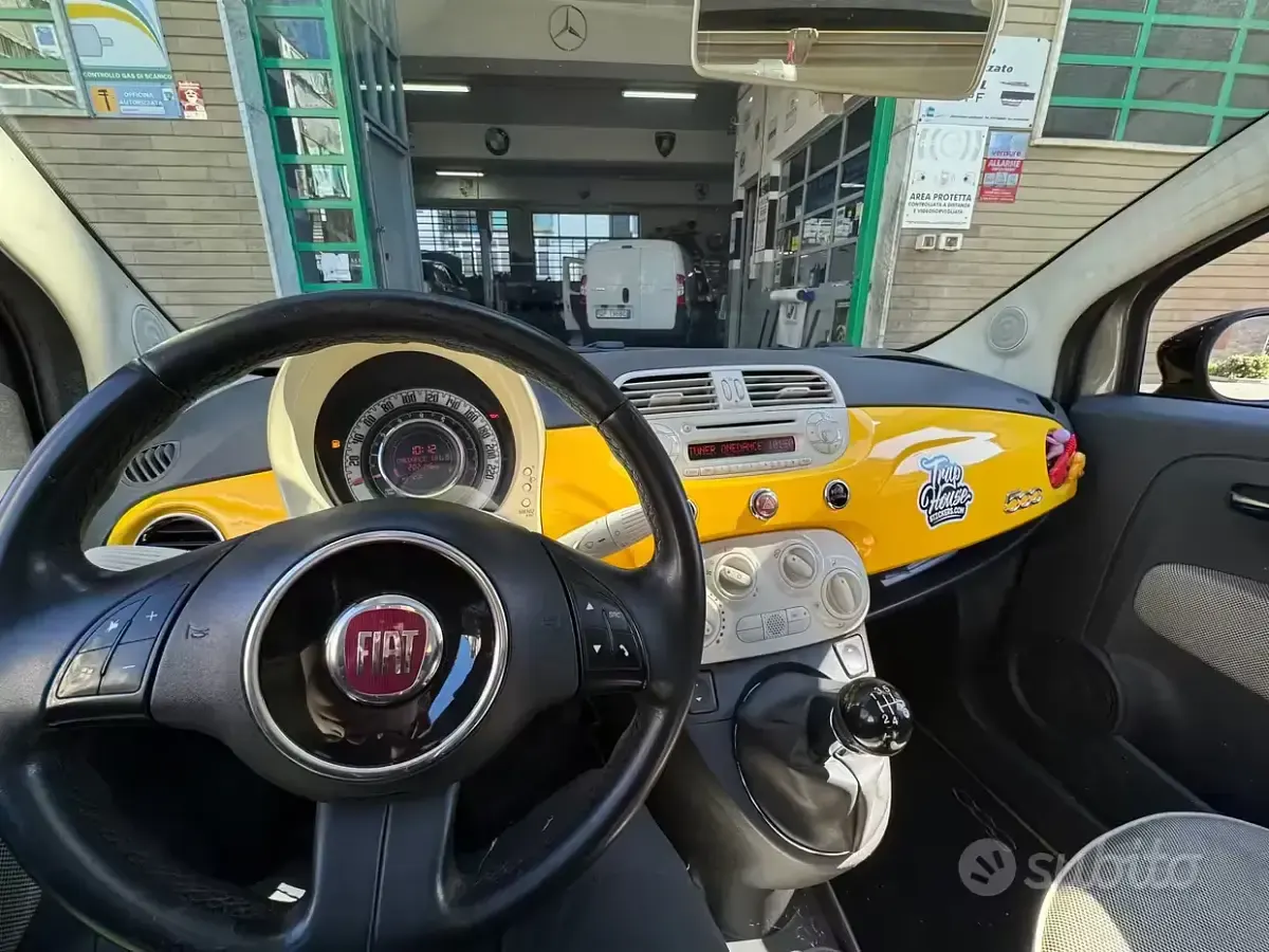 Usata Fiat 500 69 CV (50 kW) 2009 Giallo Cabrio
