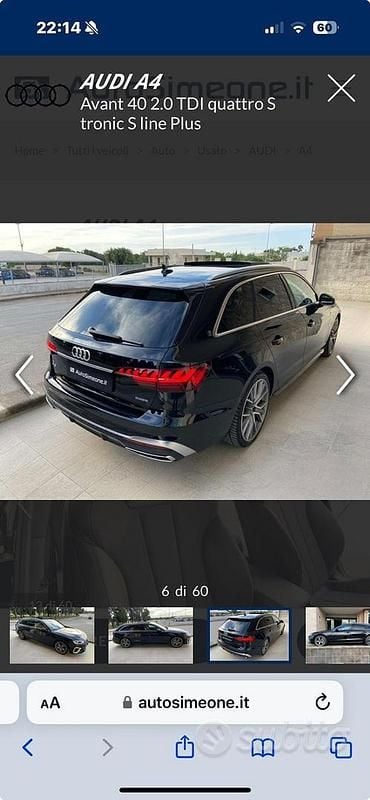 Usata Audi A4 190 CV (139 kW) 2020 Nero Station wagon