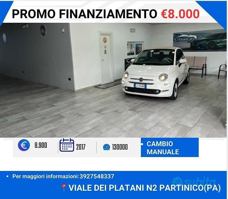Usata Fiat 500 Lounge 69 CV (50 kW) 2017 Bianco Berlina