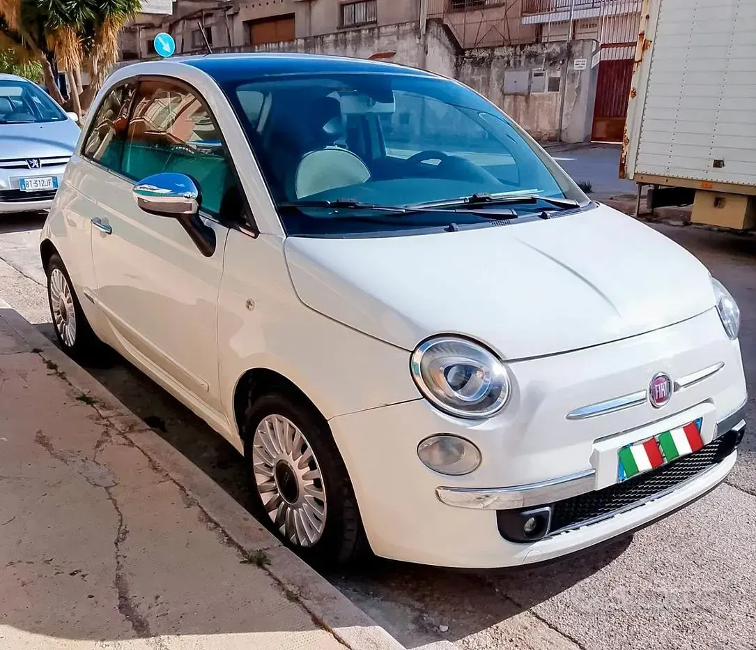 Usata Fiat 500 69 CV (50 kW) 2009 Bianco Cabrio