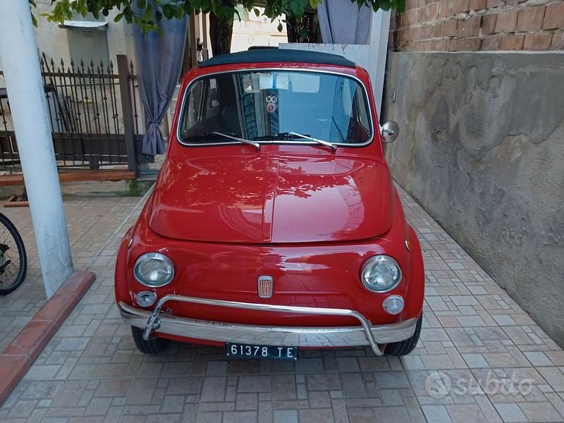 Usata Fiat 500 1970 Rosso Berlina