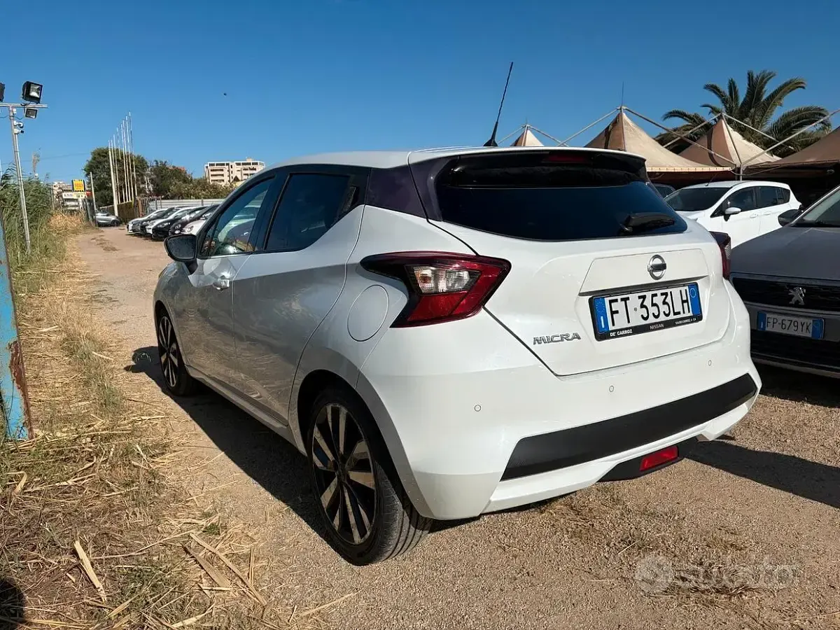 Usata Nissan Micra Tekna 90 CV (66 kW) 2019 Bianco Utilitaria