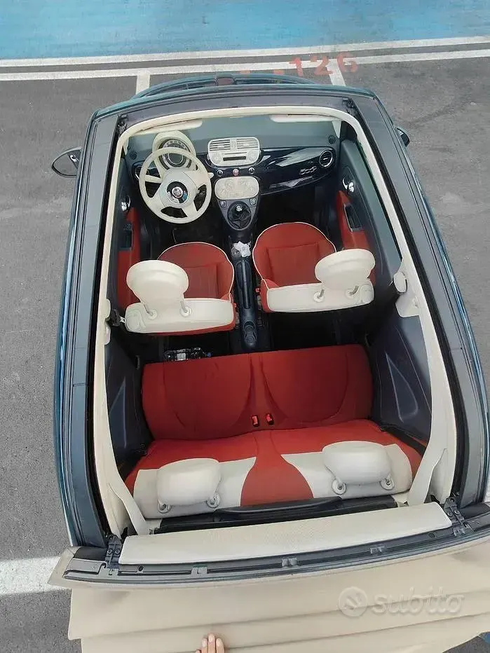 Usata Fiat 500C Lounge 69 CV (50 kW) 2011 Bluazzurro Cabrio