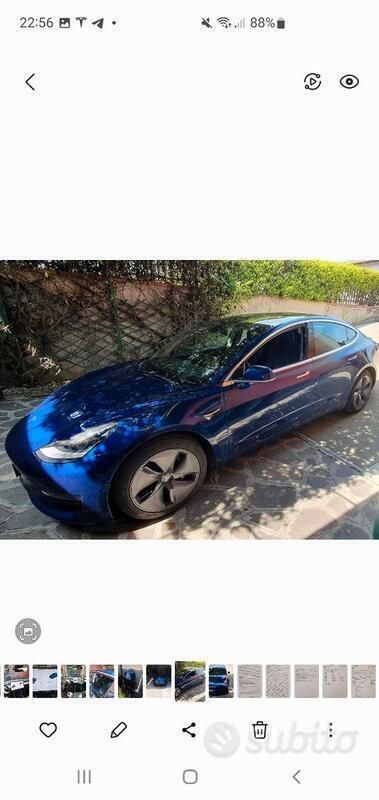 Usata Tesla Model 3 152 kW (208 CV) 2020 Blu Berlina