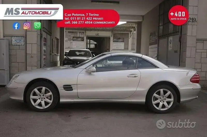 Begagnad Mercedes SL500 306 HK (225 kW) 2002 Silver Cab