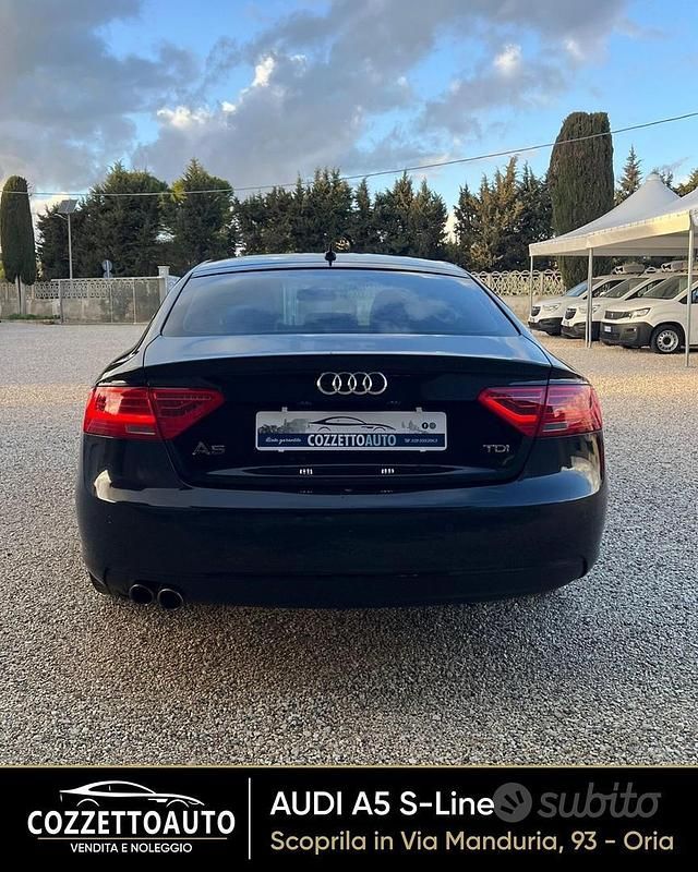 Usata Audi A5 S-line plus 177 CV (130 kW) 2012 Nero Coupé
